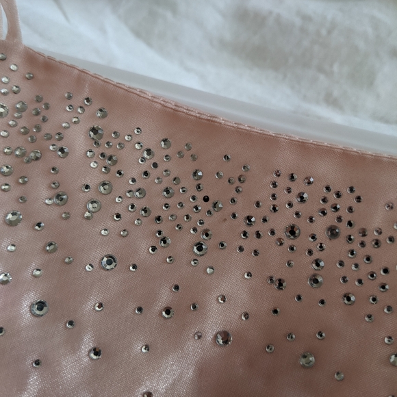 Ruffled flower girl dress - blush with sequins - Picture 6 of 7